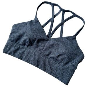 DONATING SOON JoyLab Sports Bra / Crop Top Strappy Blue Gray Size M